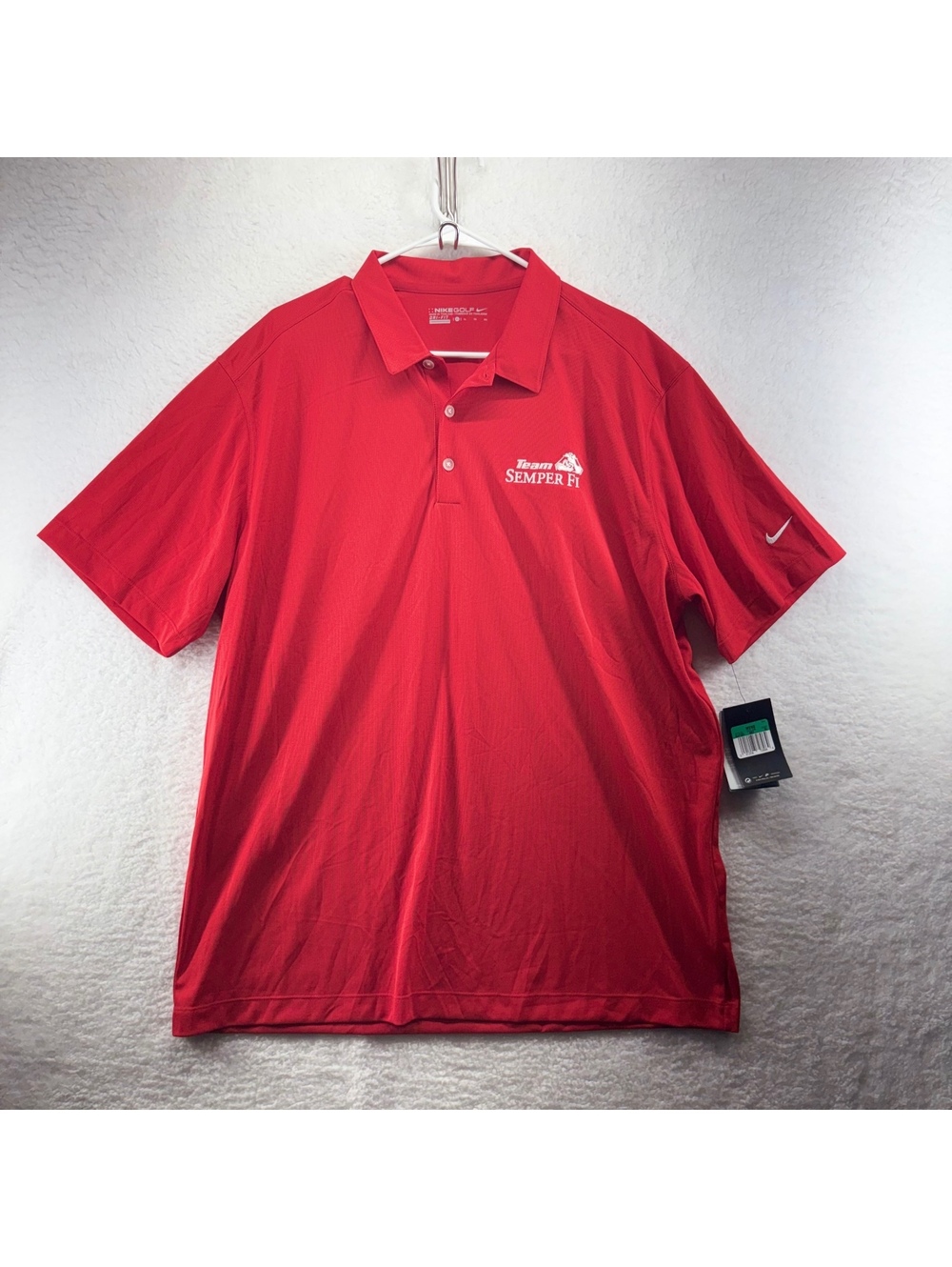 Nike Marines Team Semper Fi Performance Golf Polo Mens XL Red NWT